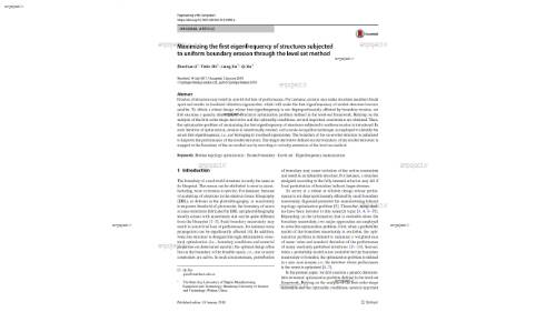 Maximizing the first eigenfrequency of structures subjected to uniform boundary erosion through the level set method
